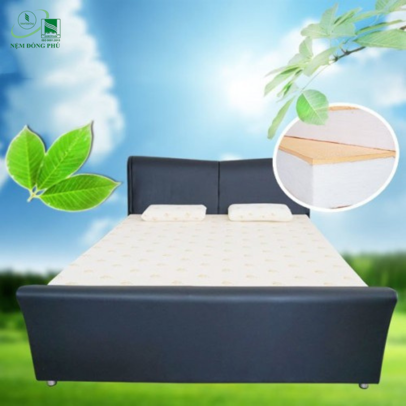 Nệm gòn ép mặt cao su Đồng Phú 1m4 x 2m