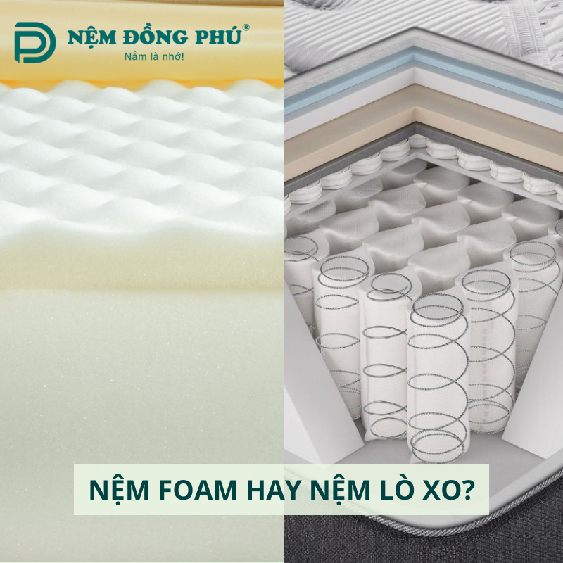 Nên mua nệm foam hay lò xo – đâu là lựa chọn phù hợp?