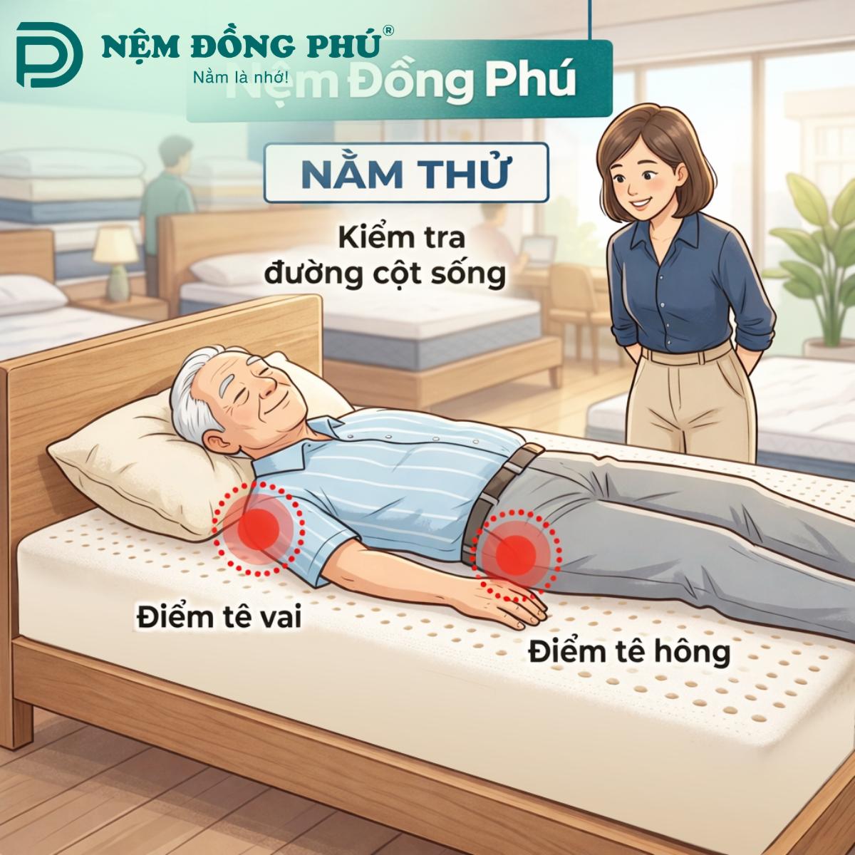 Kiểm tra đệm có phù hợp với người già hay không