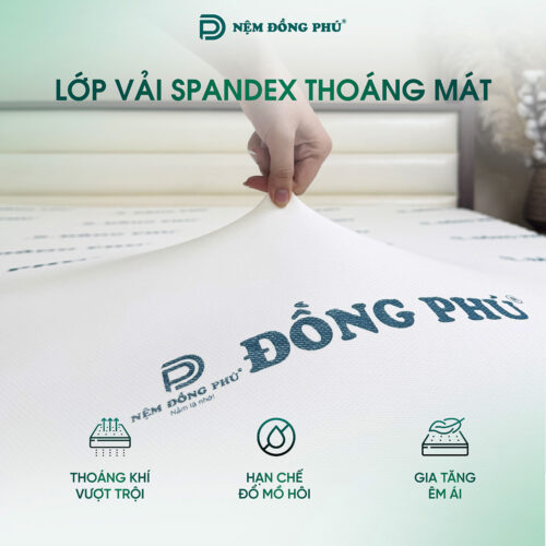 Lớp vỏ đệm 1mx1m9 làm bằng chất liệu vải Spandex