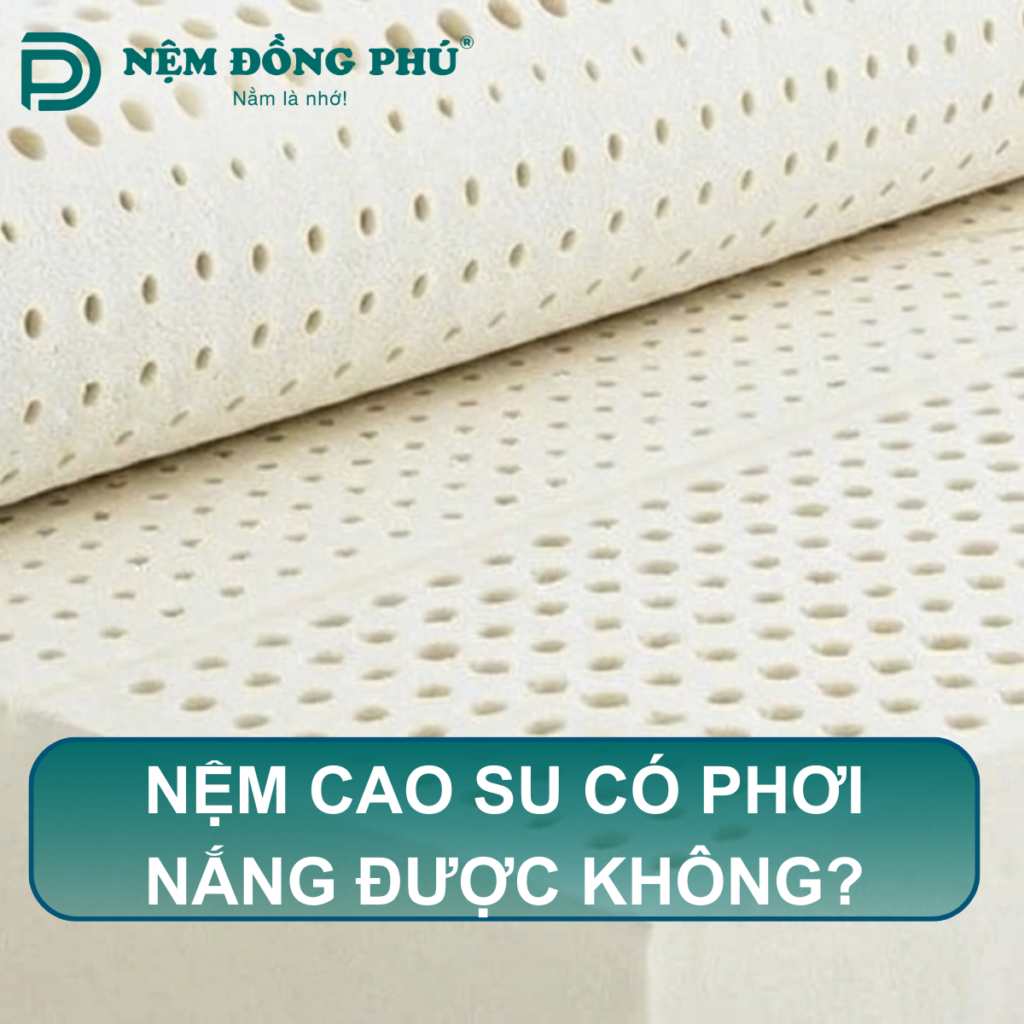 Nệm cao su có phơi nắng được không