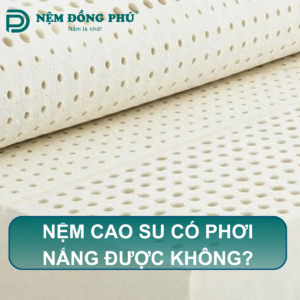 Nệm cao su có phơi nắng được không