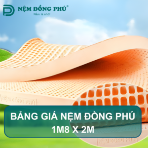 Bảng giá nệm Đồng Phú 1m8 x 2m
