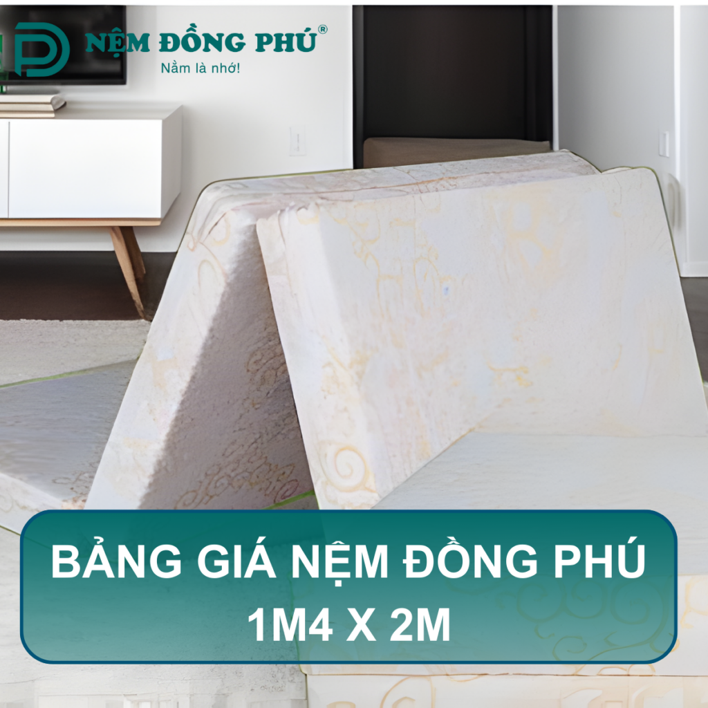 Bảng giá nệm Đồng Phú 1m4 x 2m
