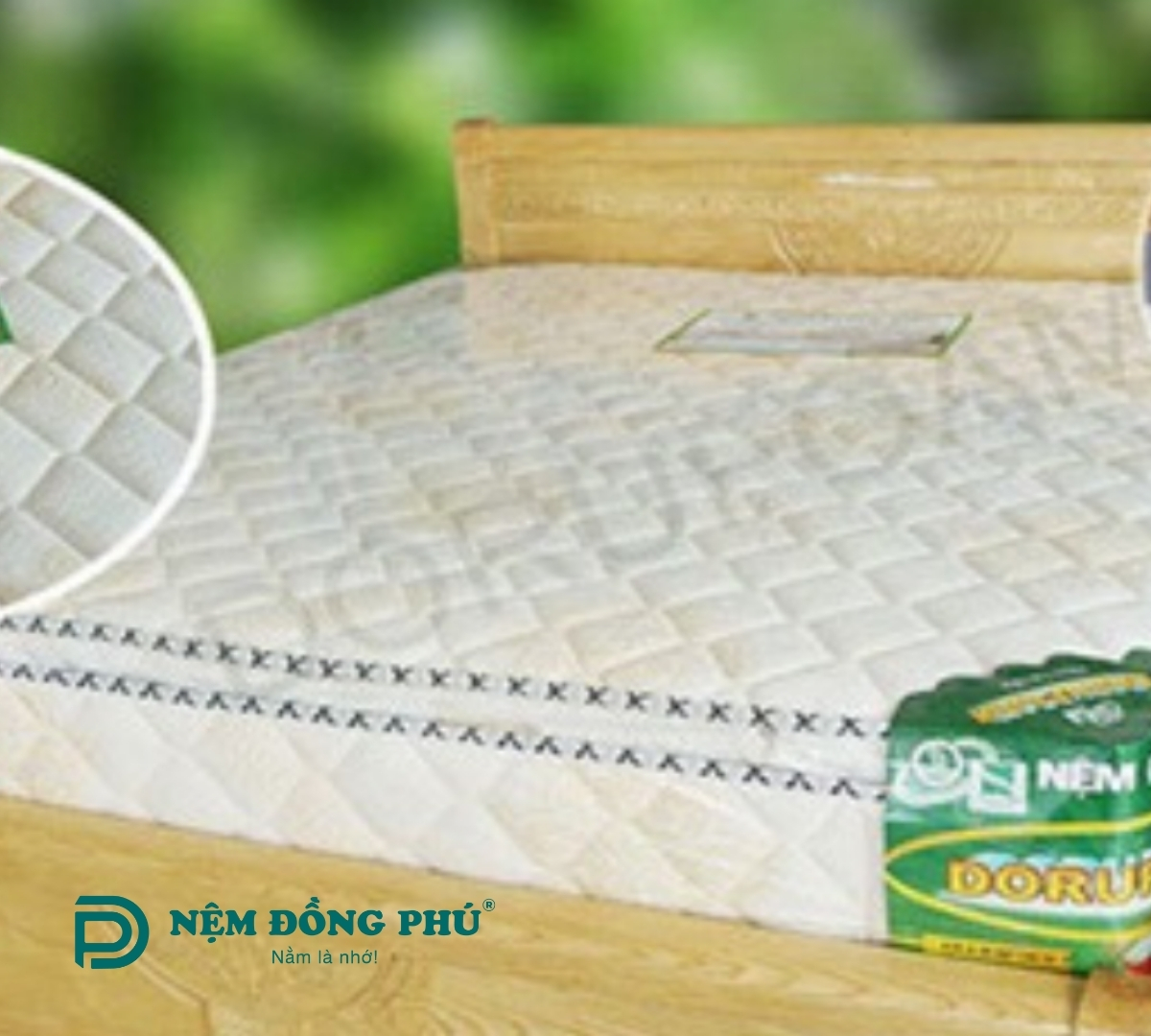 Nệm lò xo mặt cao su Đồng Phú