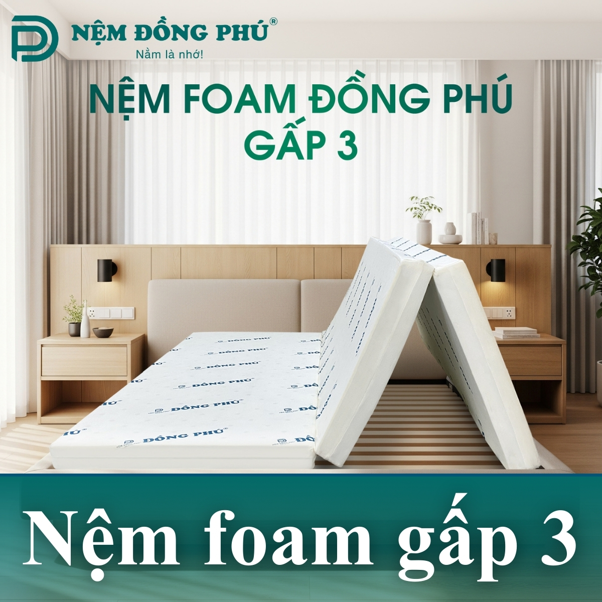Nệm foam gấp 3