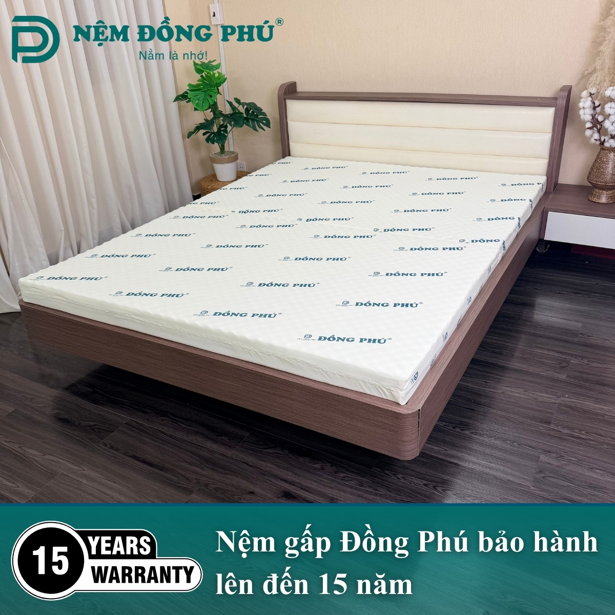 Nệm gấp Đồng Phú được bảo hành lên đến 15 năm