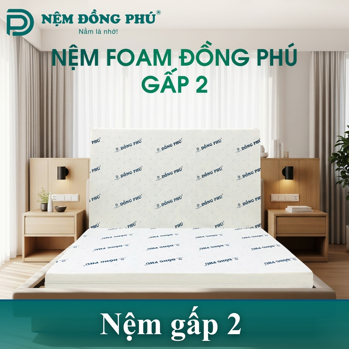 Nêm gấp thiết kế theo dạng nệm gấp 2