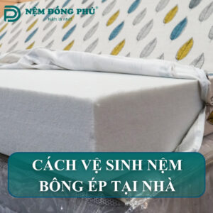 cach ve sinh dem bong ep tai nha