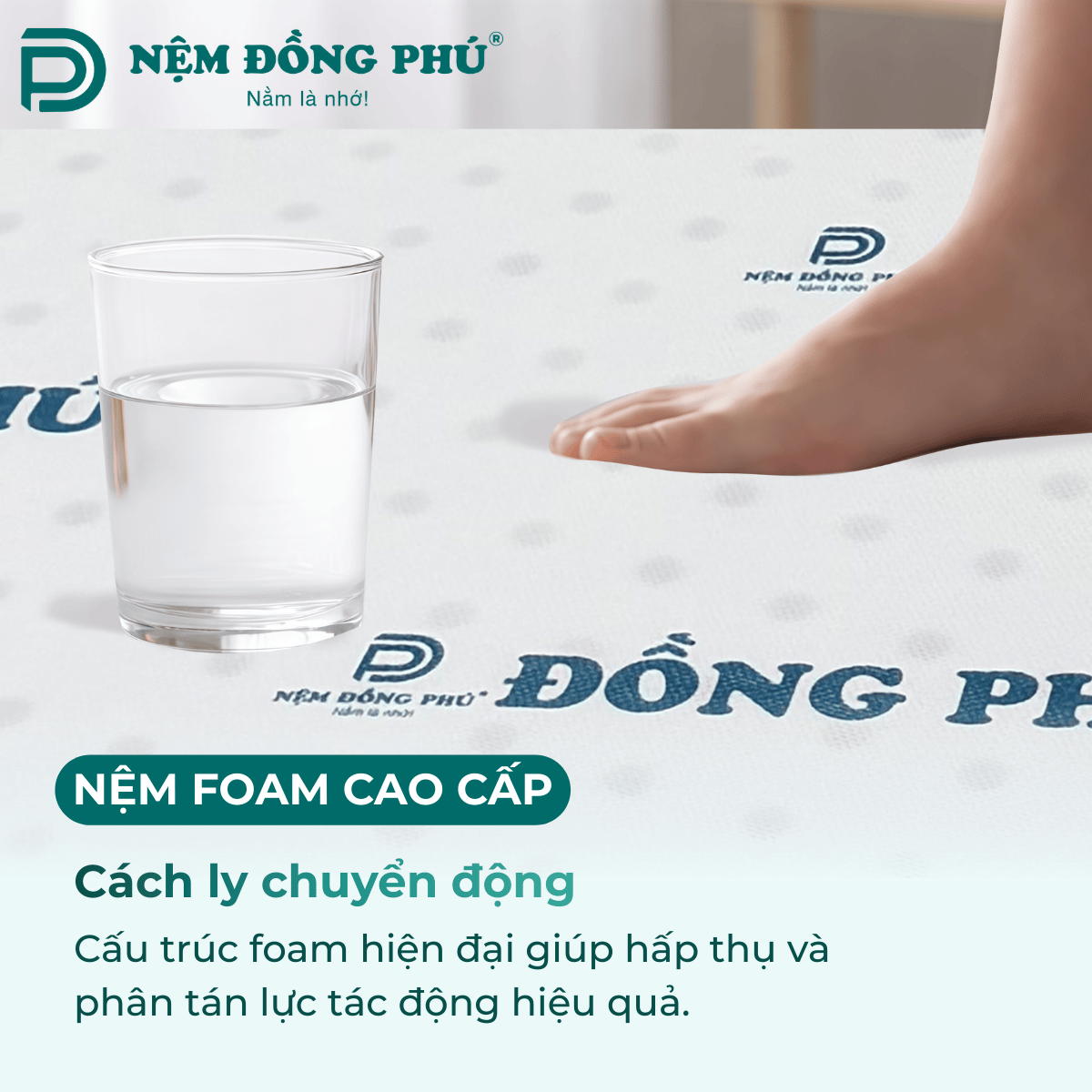 Nệm Foam cách ly chuyển động tốt