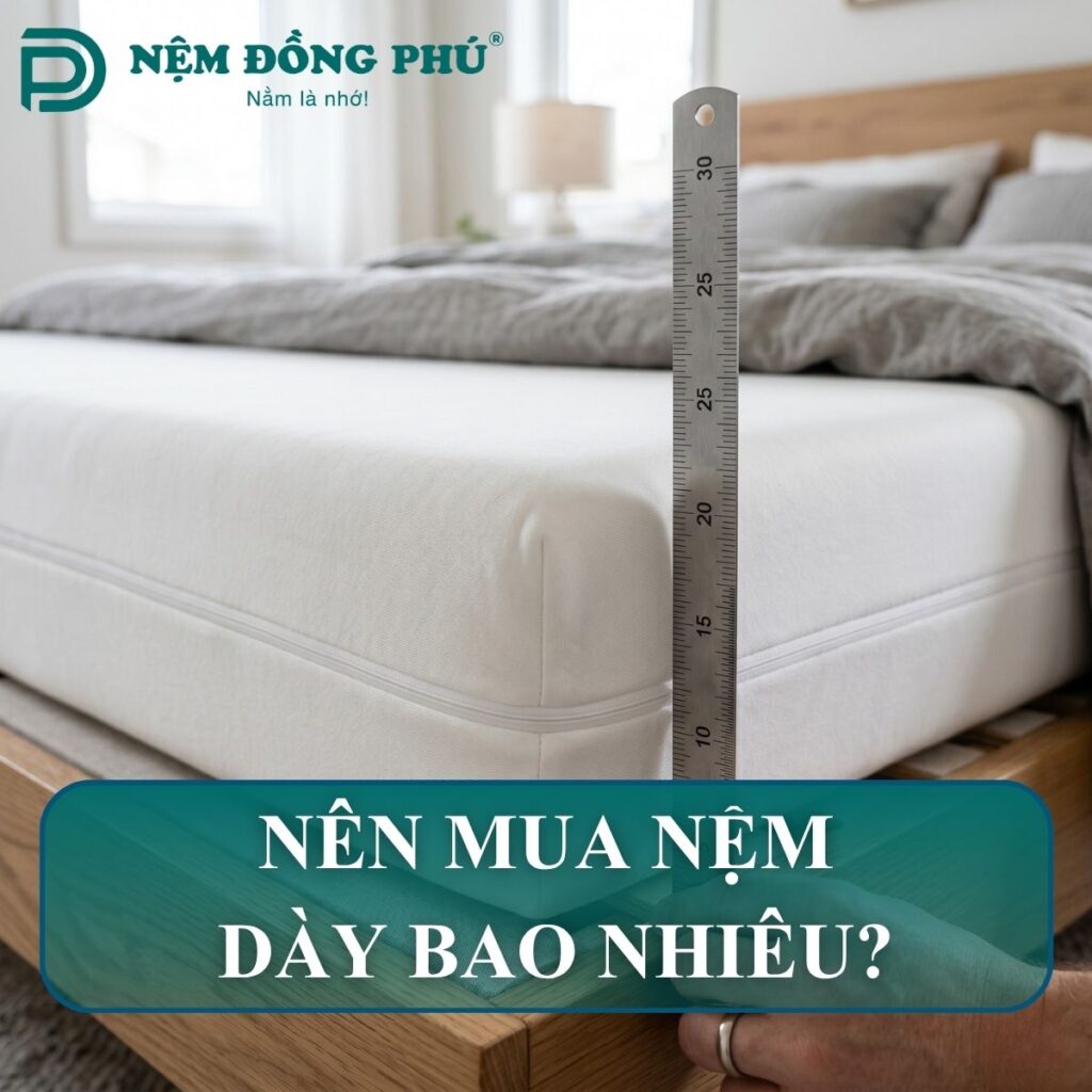 Nên mua nệm dày bao nhiêu