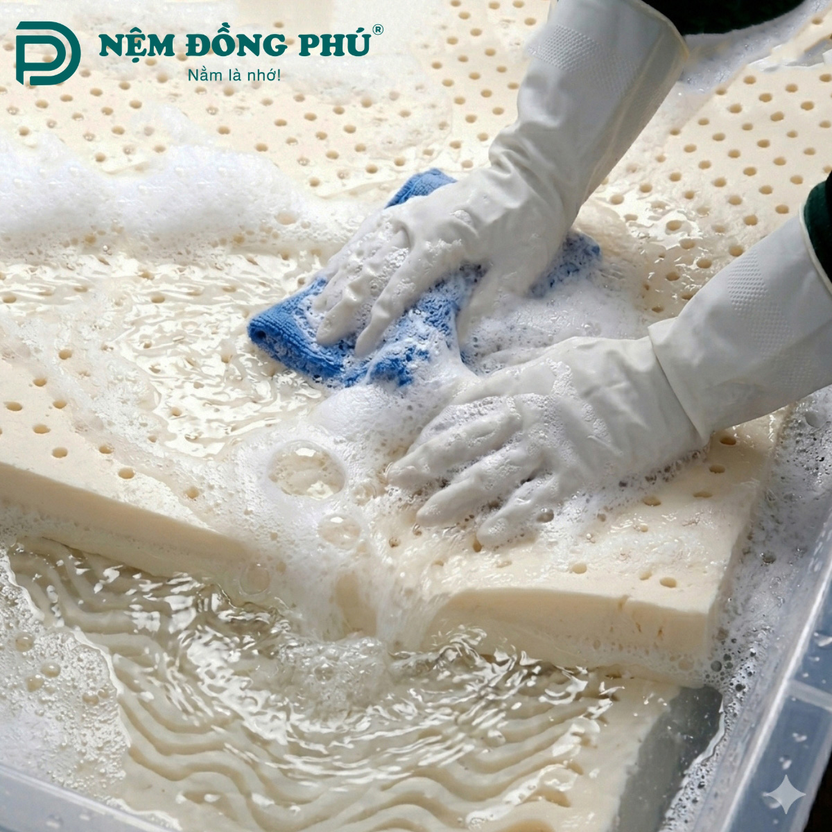 Nệm cao su non có giặt được không?