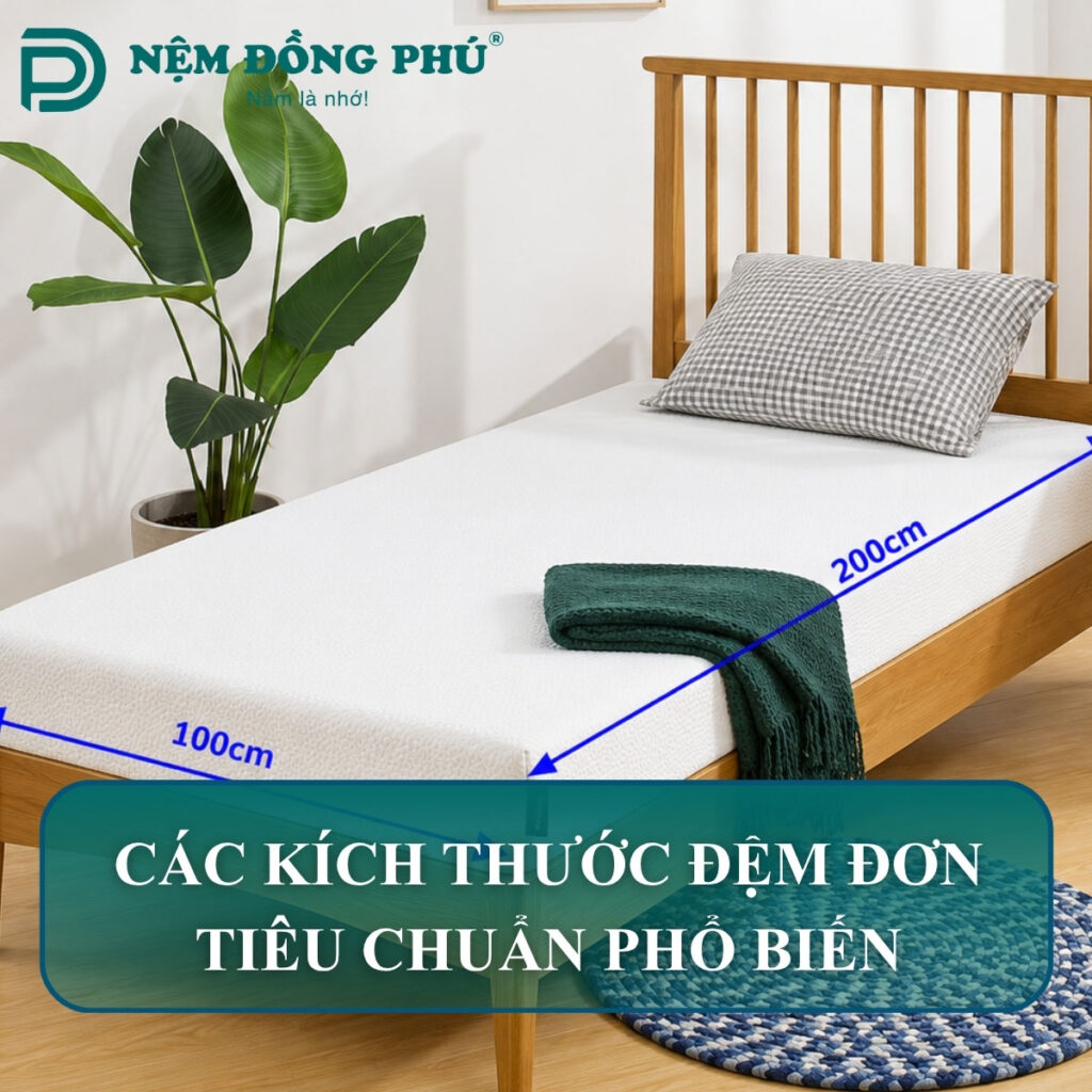 Kích thước đệm đơn