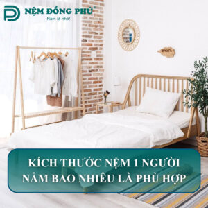 kích thước nệm 1 người nằm