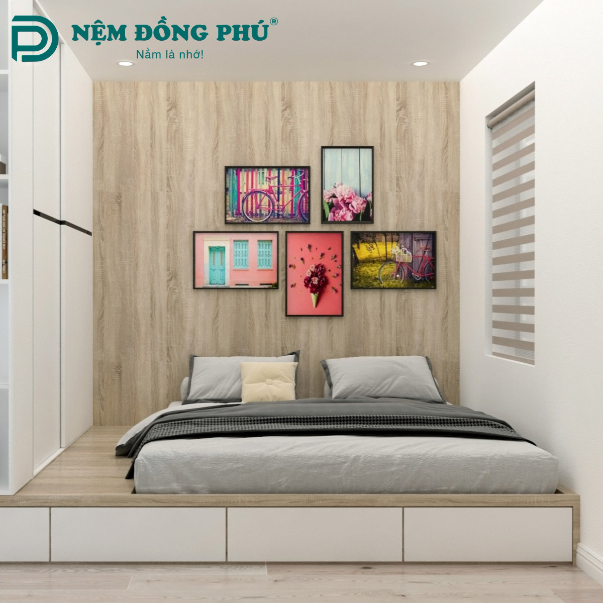 Trước khi chọn kích thước nệm đôi chúng ta cần đo chính xác kích thước của giường ngủ nhé